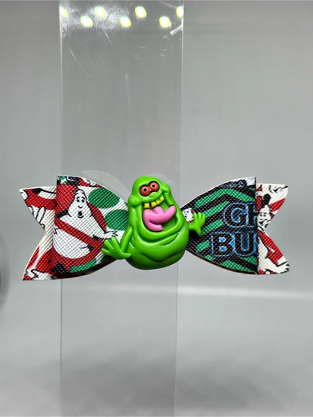 Ghost goo Bow Hair Accessory in Green & Black